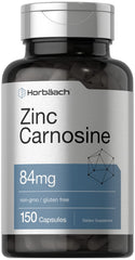 Horbäach Zinc Carnosine supplement bottle for daily digestive wellness