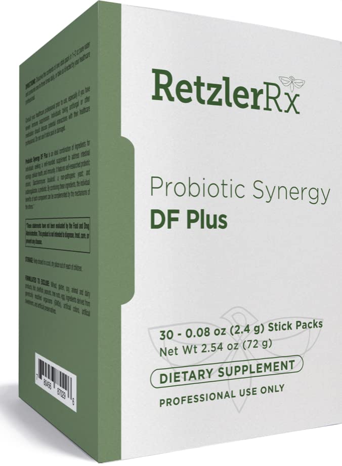 HormoneSynergy Probiotic Synergy DF Plus bottle with 30 sticks for daily gut balance
