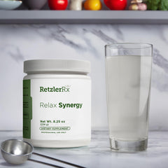HormoneSynergy Relax Synergy highlighting myo-inositol and magnesium ingredients for balance.
