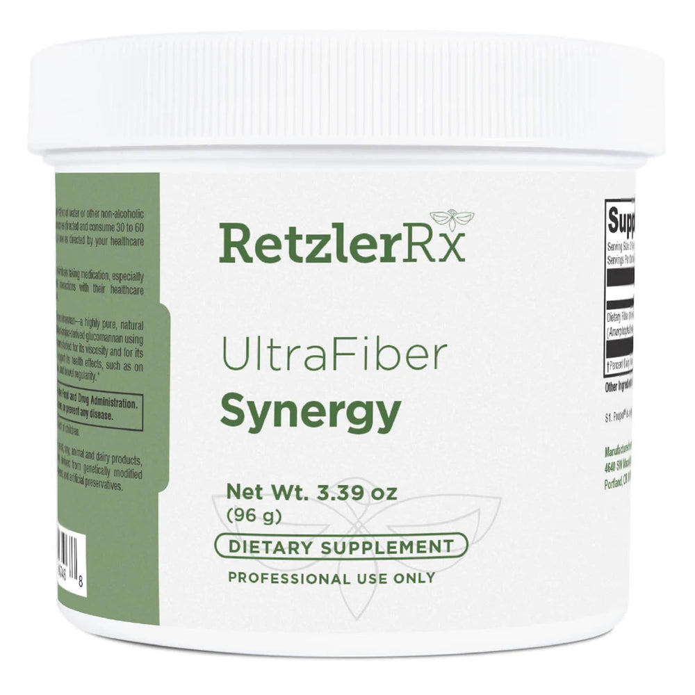 HormoneSynergy Ultra Fiber Lean powder tub with gluten-free and non-GMO label.