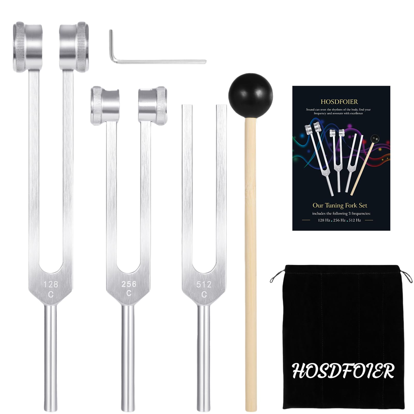 HOSDFOIER 128Hz tuning fork for meditation and energy balance.