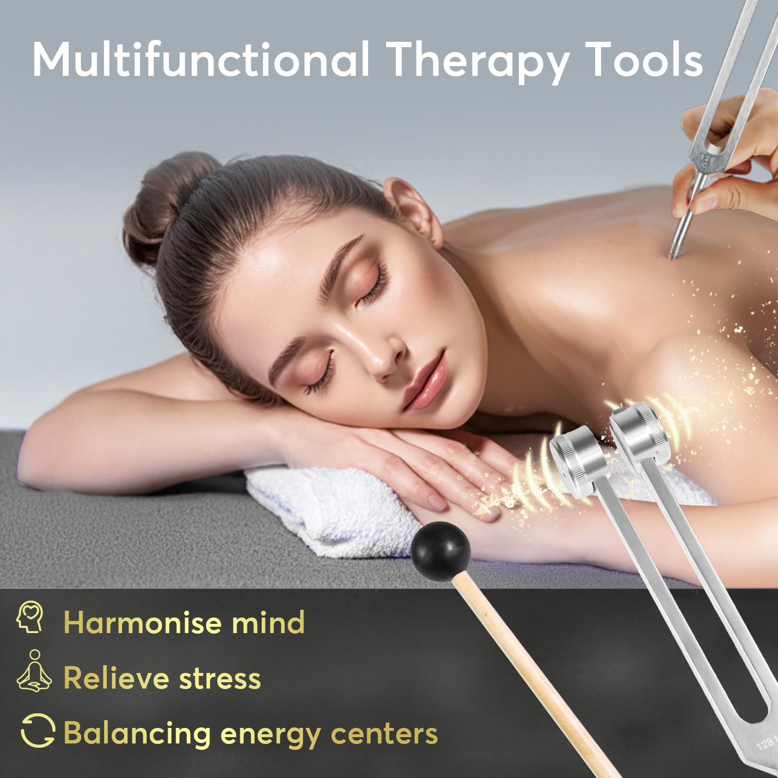 HOSDFOIER 256Hz tuning fork for focused relaxation and breath work.
