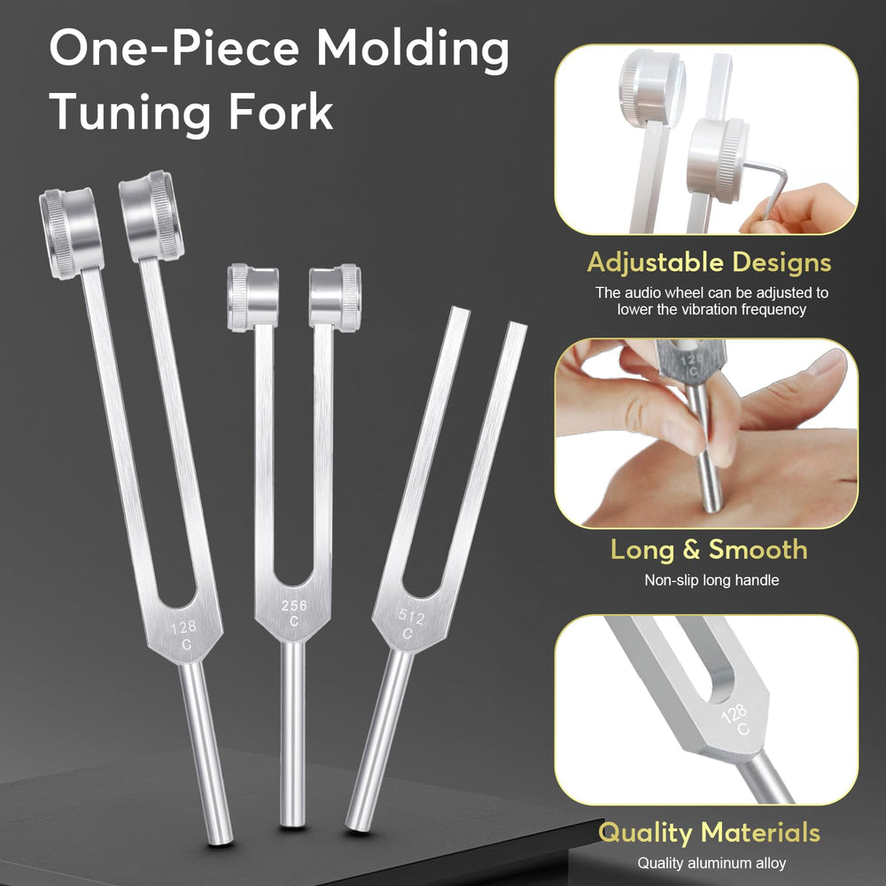 HOSDFOIER 512Hz tuning fork for sound healing and mindfulness sessions.