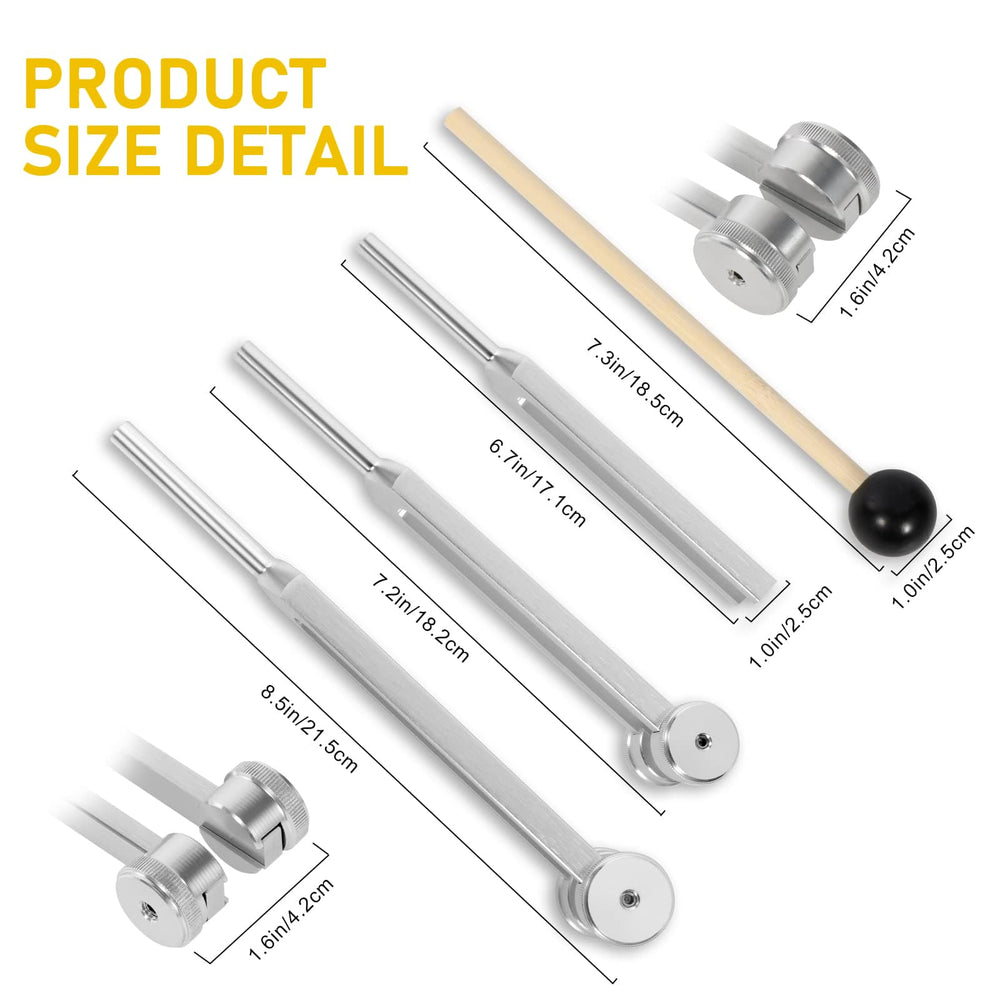 HOSDFOIER complete tuning fork set in a protective pouch.