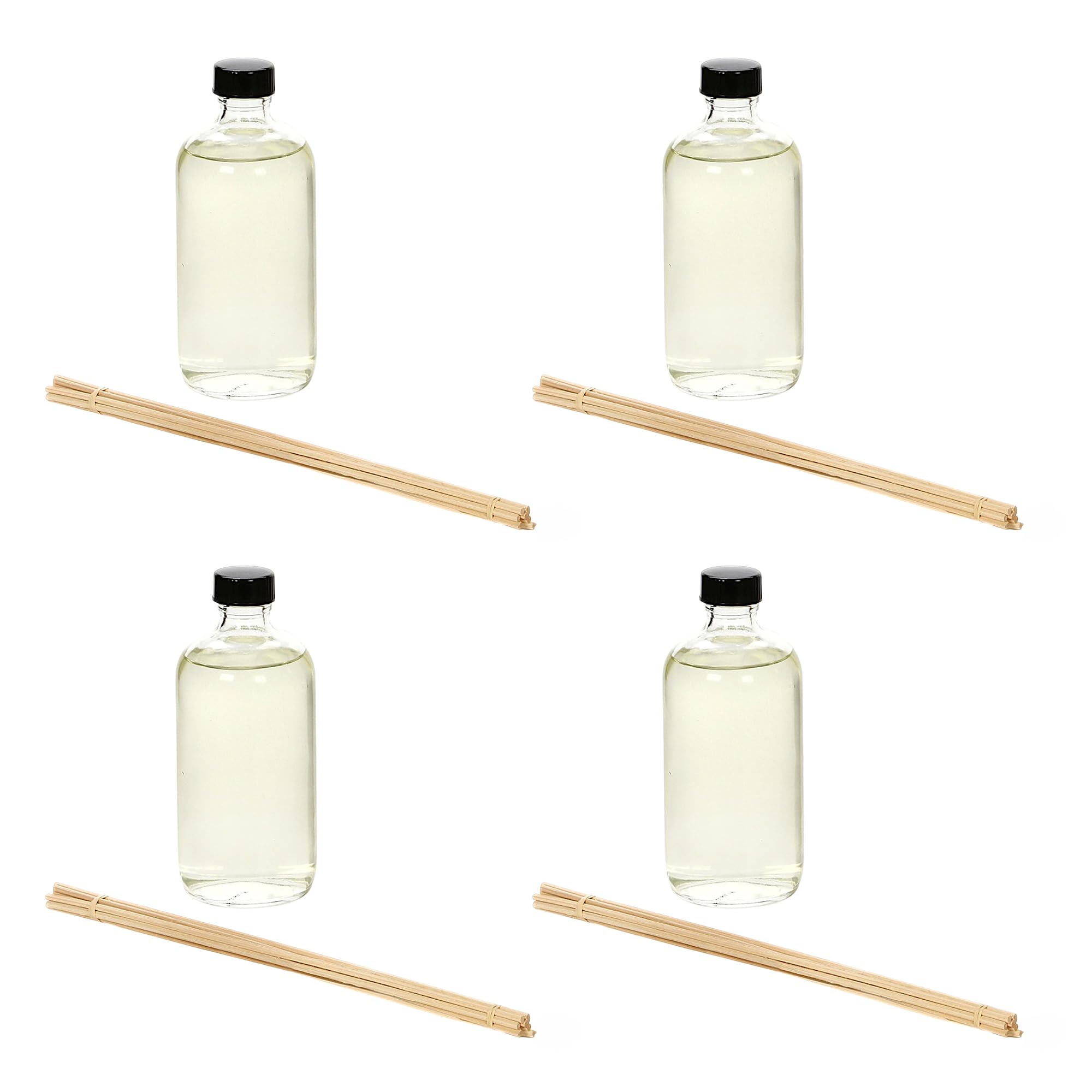 Hosley Vanilla Almond diffuser refill bottle with reeds for a cozy room scent.