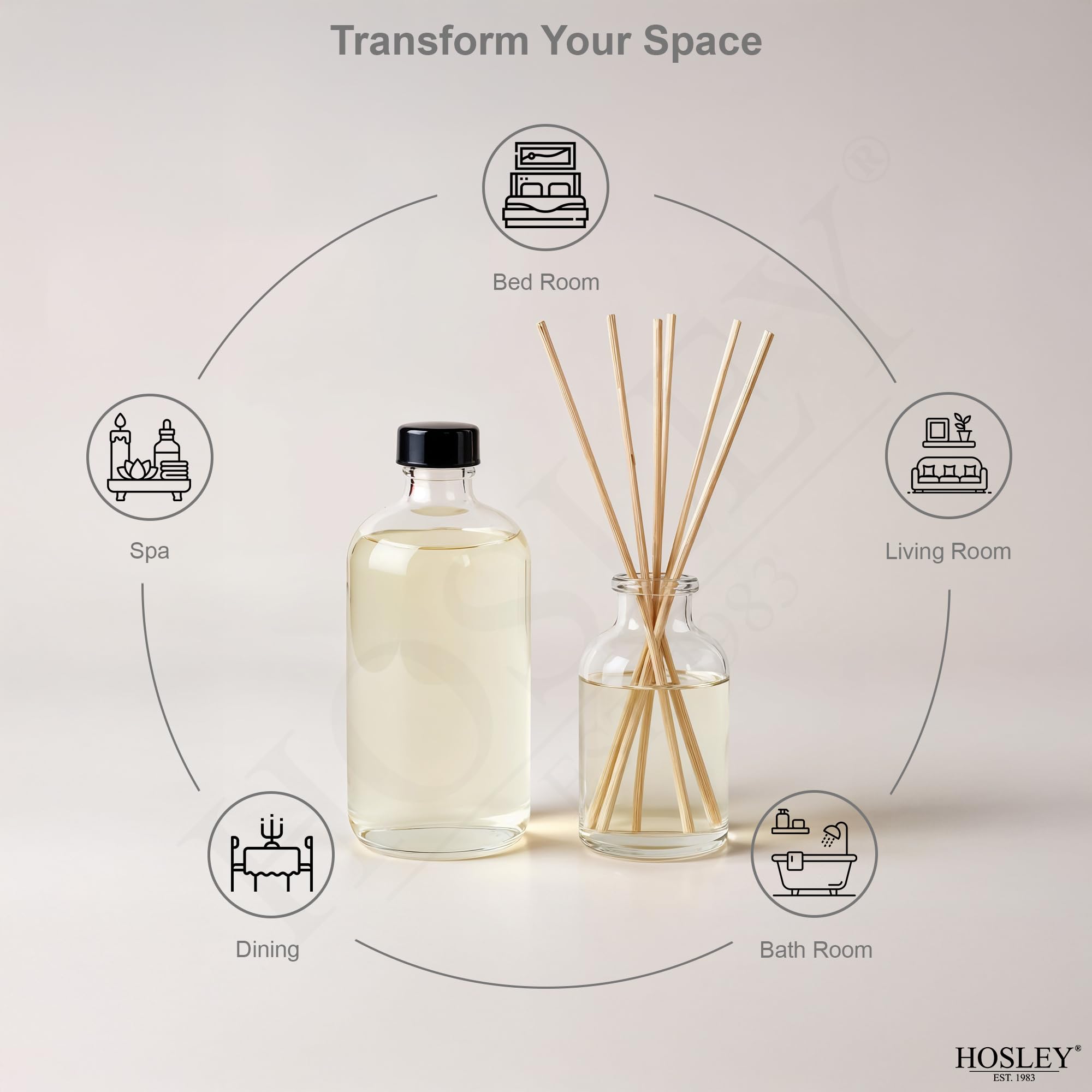 Hosley four-pack diffuser refills keep multiple rooms refreshed.