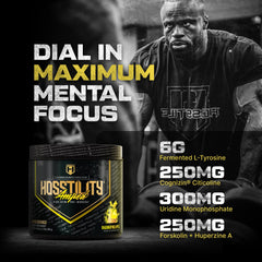 Hosstile Amped close-up highlighting L-Citrulline for pumps.
