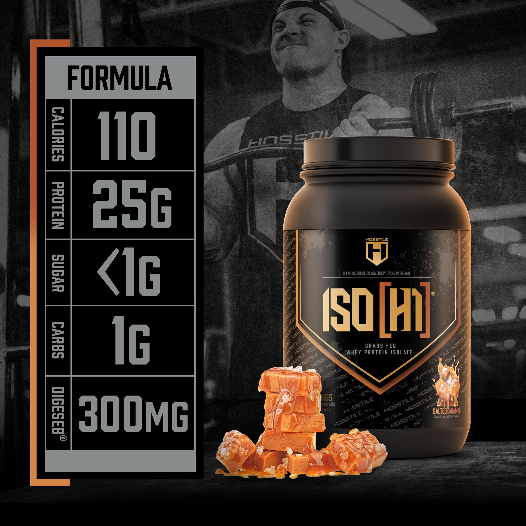 HOSSTILE ISO H1 post-workout shake supports quick nourishment.