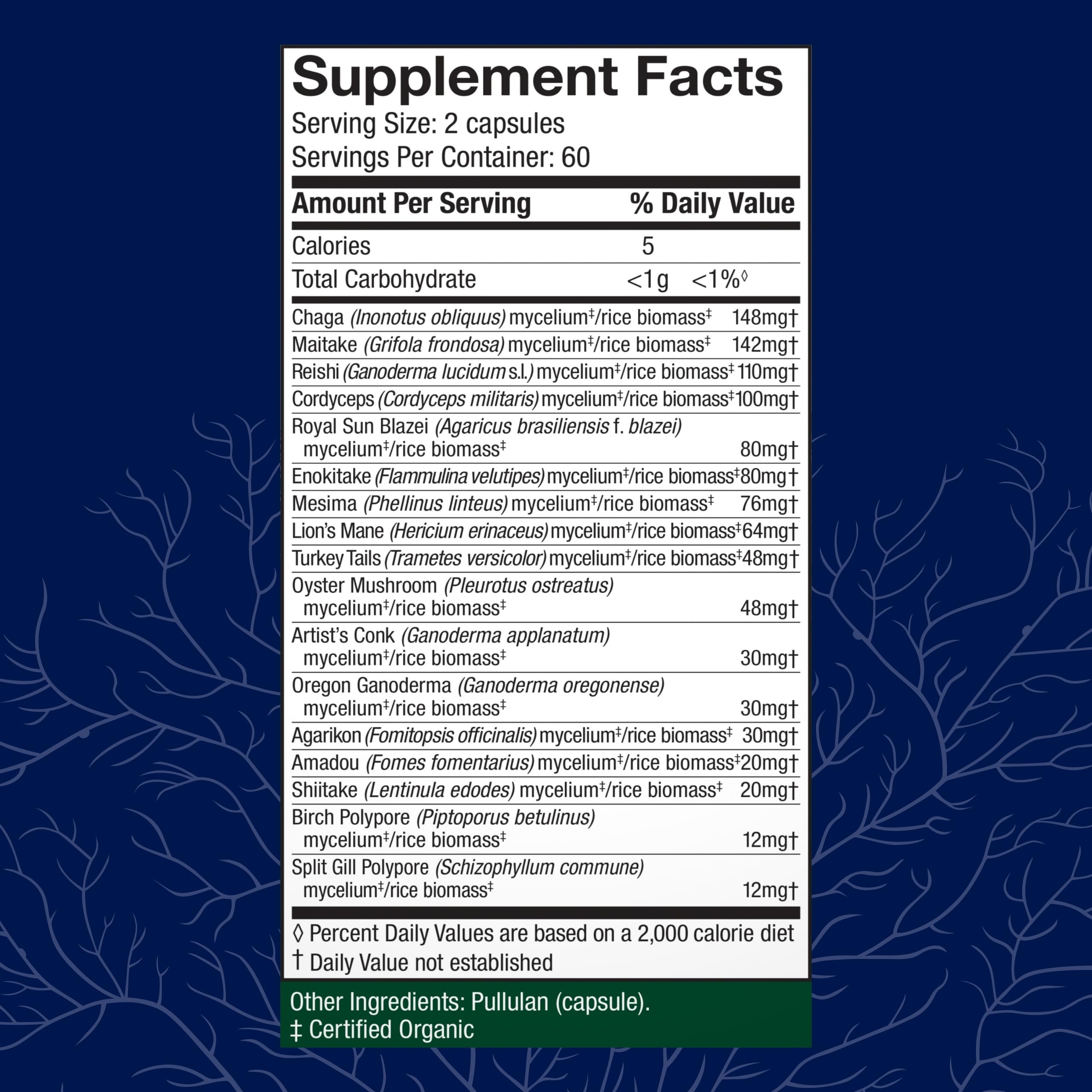 Host Defense MyCommunity 17-species blend capsules promote balanced immunity