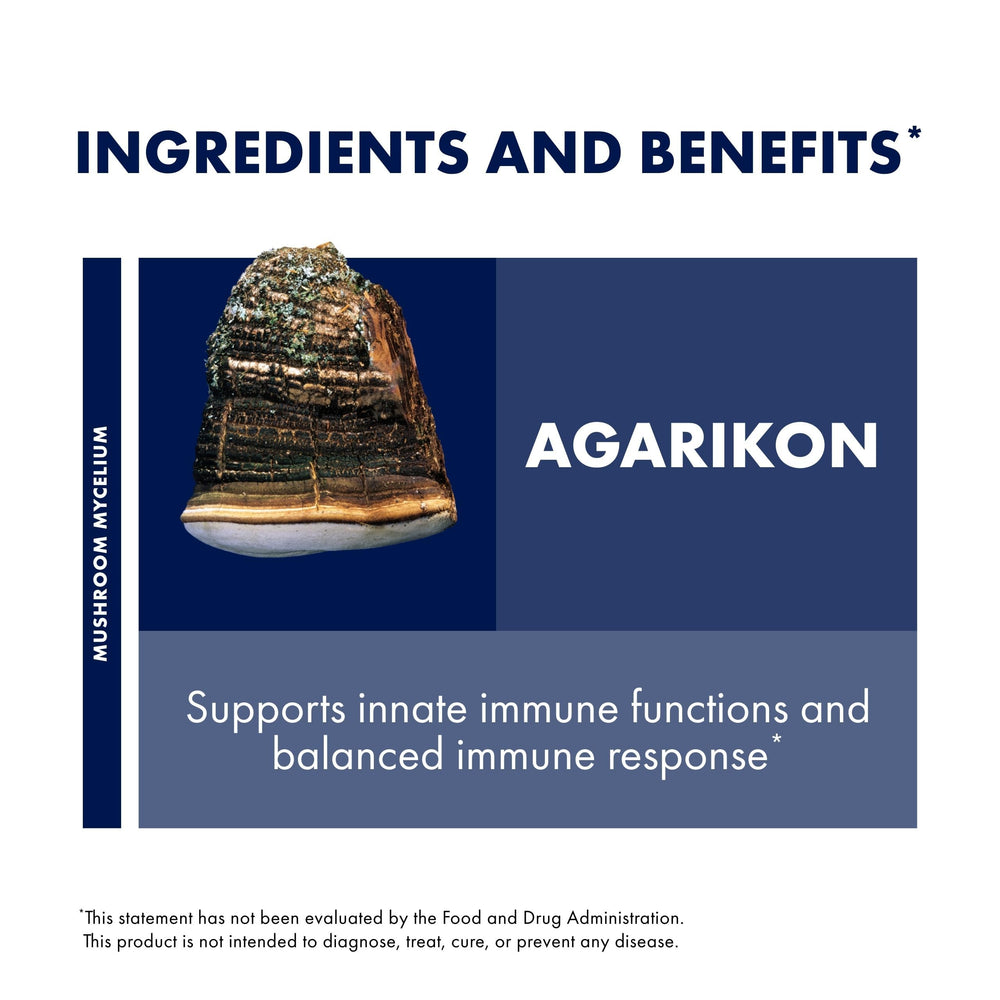 Host Defense Agarikon capsules held in hand for daily immune support
