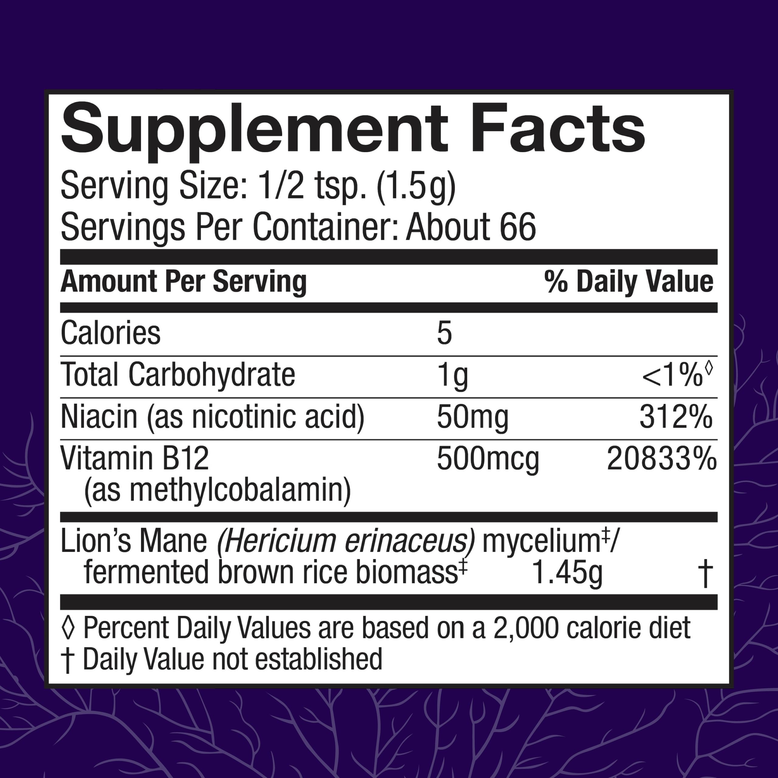 Scoop of BrainPower powder showing texture and serving size.