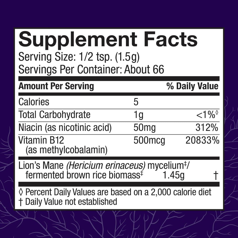 Scoop of BrainPower powder showing texture and serving size.