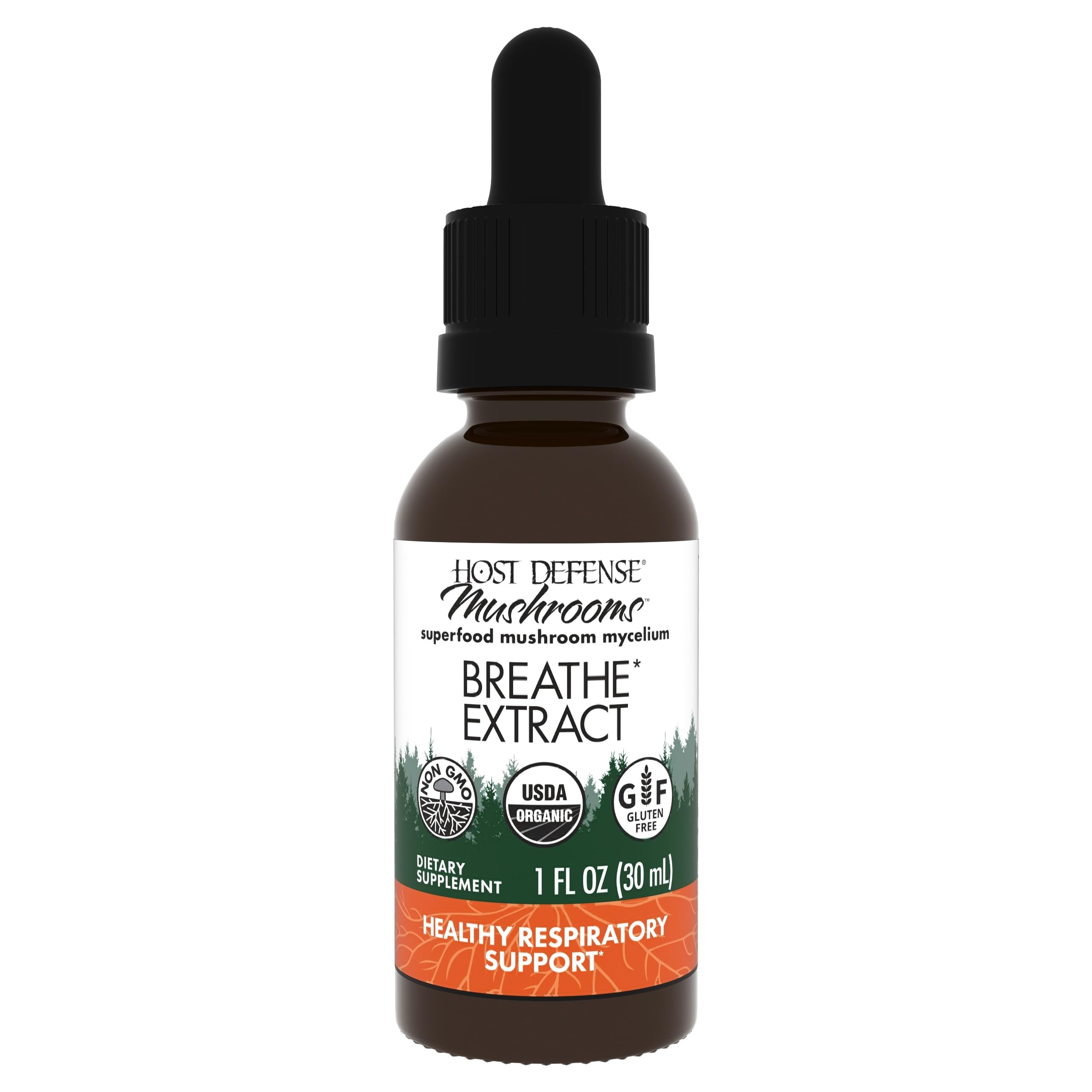 Host Defense Breathe Extract bottle for daily immune and respiratory support.
