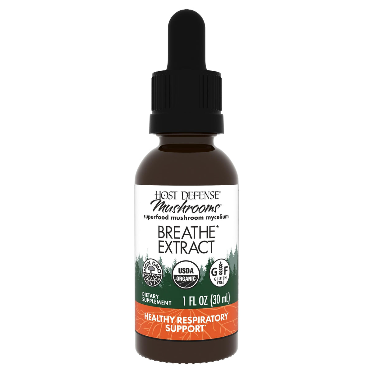 Host Defense Breathe Extract bottle for daily immune and respiratory support.