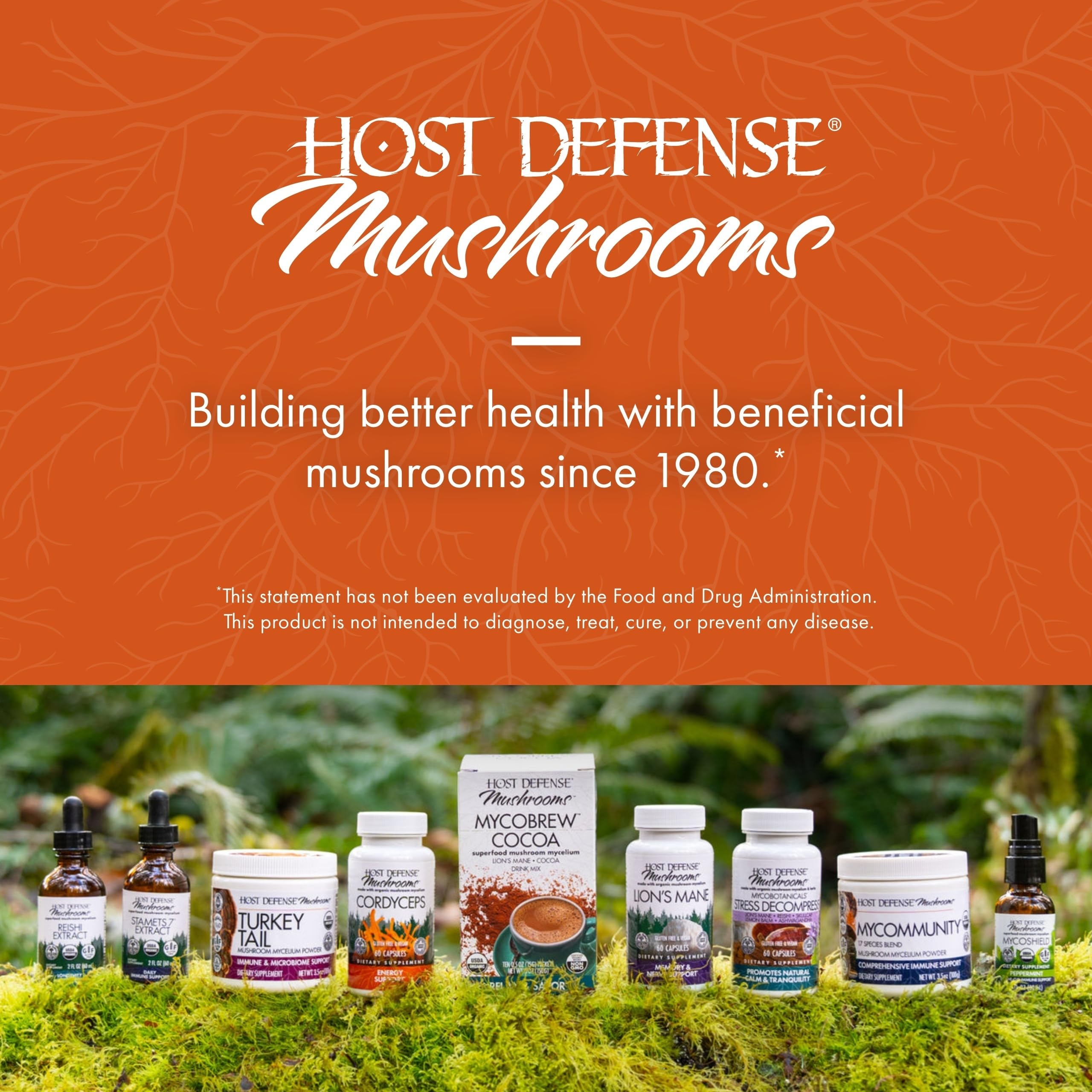 Host Defense Breathe bottle beside night stand, suggesting evening routine.