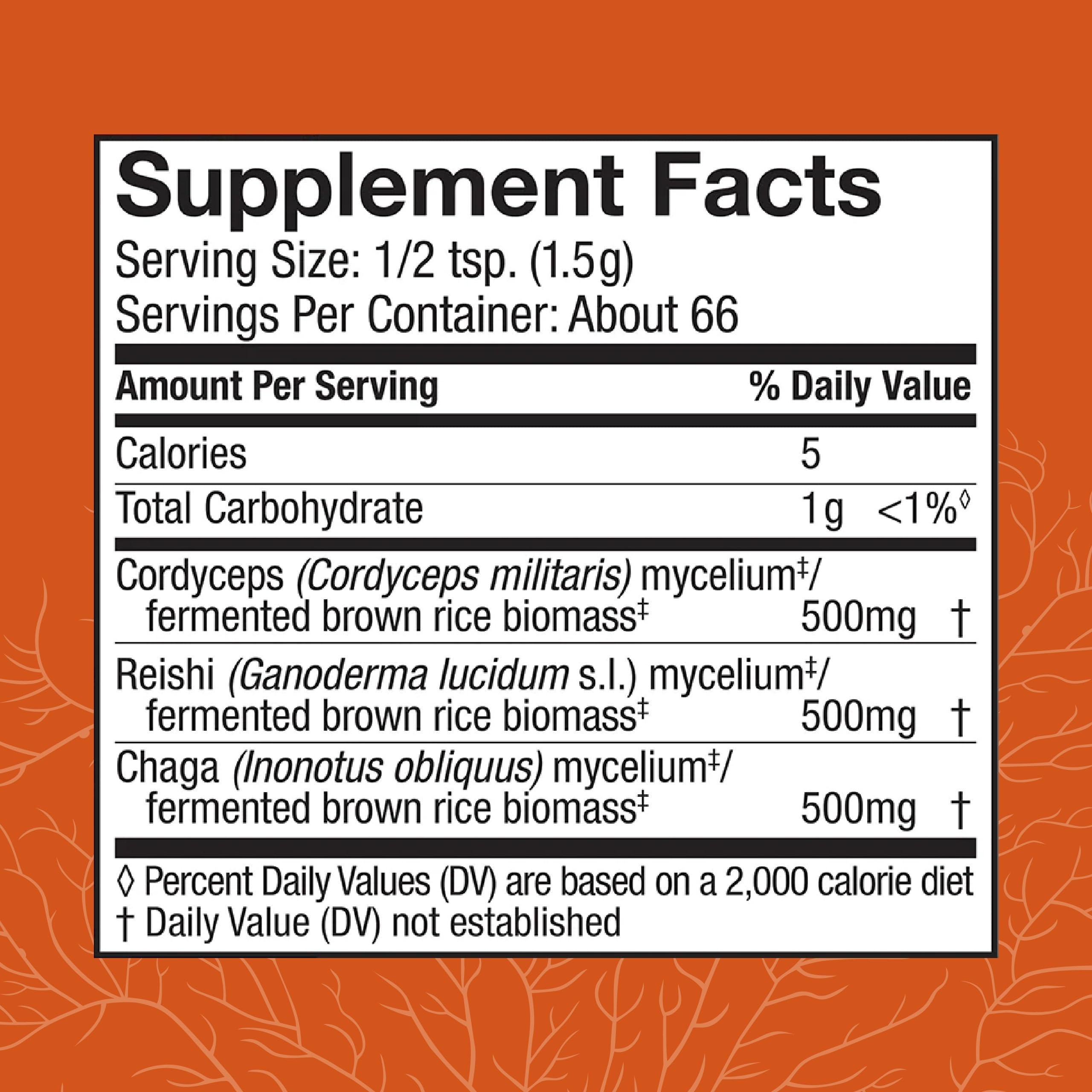 Host Defense Breathe Powder scoop demonstrates measured half teaspoon for convenient daily use