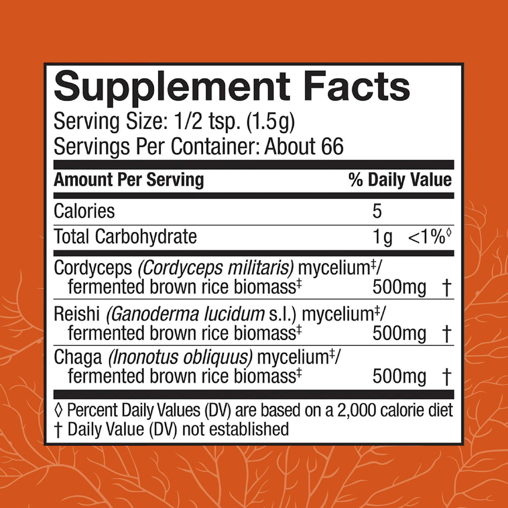 Host Defense Breathe Powder scoop demonstrates measured half teaspoon for convenient daily use