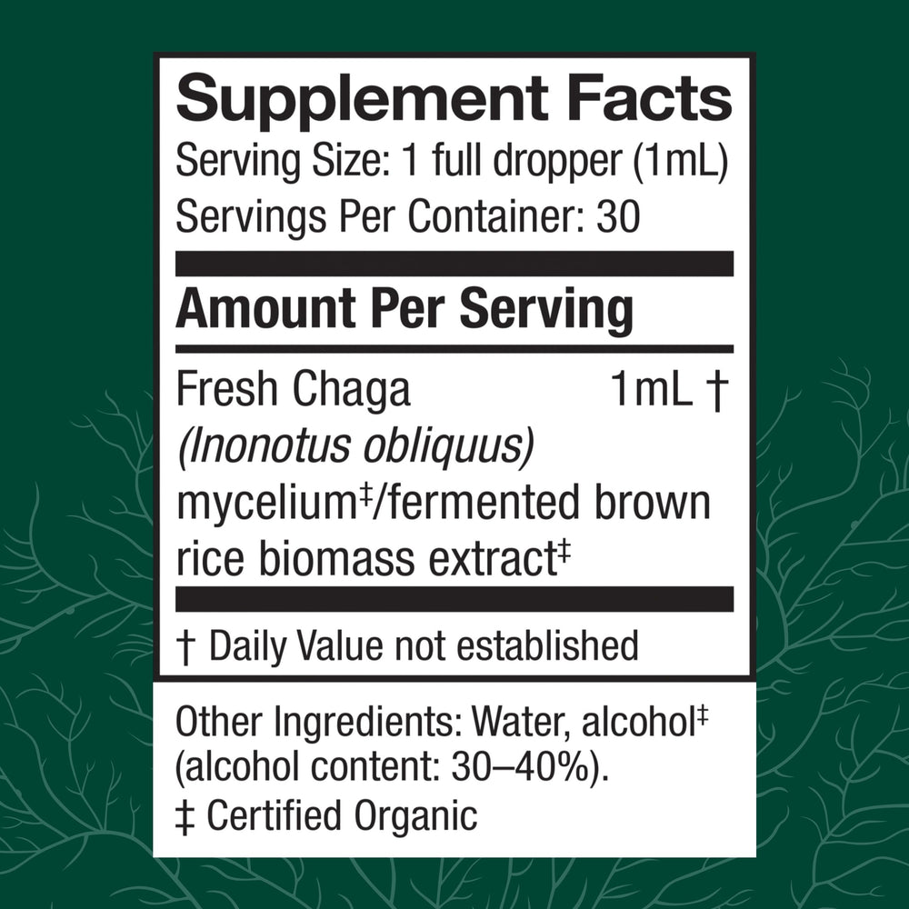 Host Defense Chaga Extract dropper dispensing liquid for easy dosing.