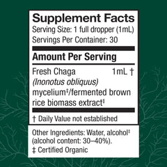 Host Defense Chaga Extract dropper dispensing liquid for easy dosing.