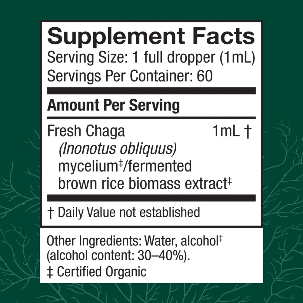 Host Defense Chaga Extract dropper ready for easy daily dosage