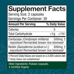 Host Defense CordyChi capsules pack highlighting convenient daily immune and energy support.