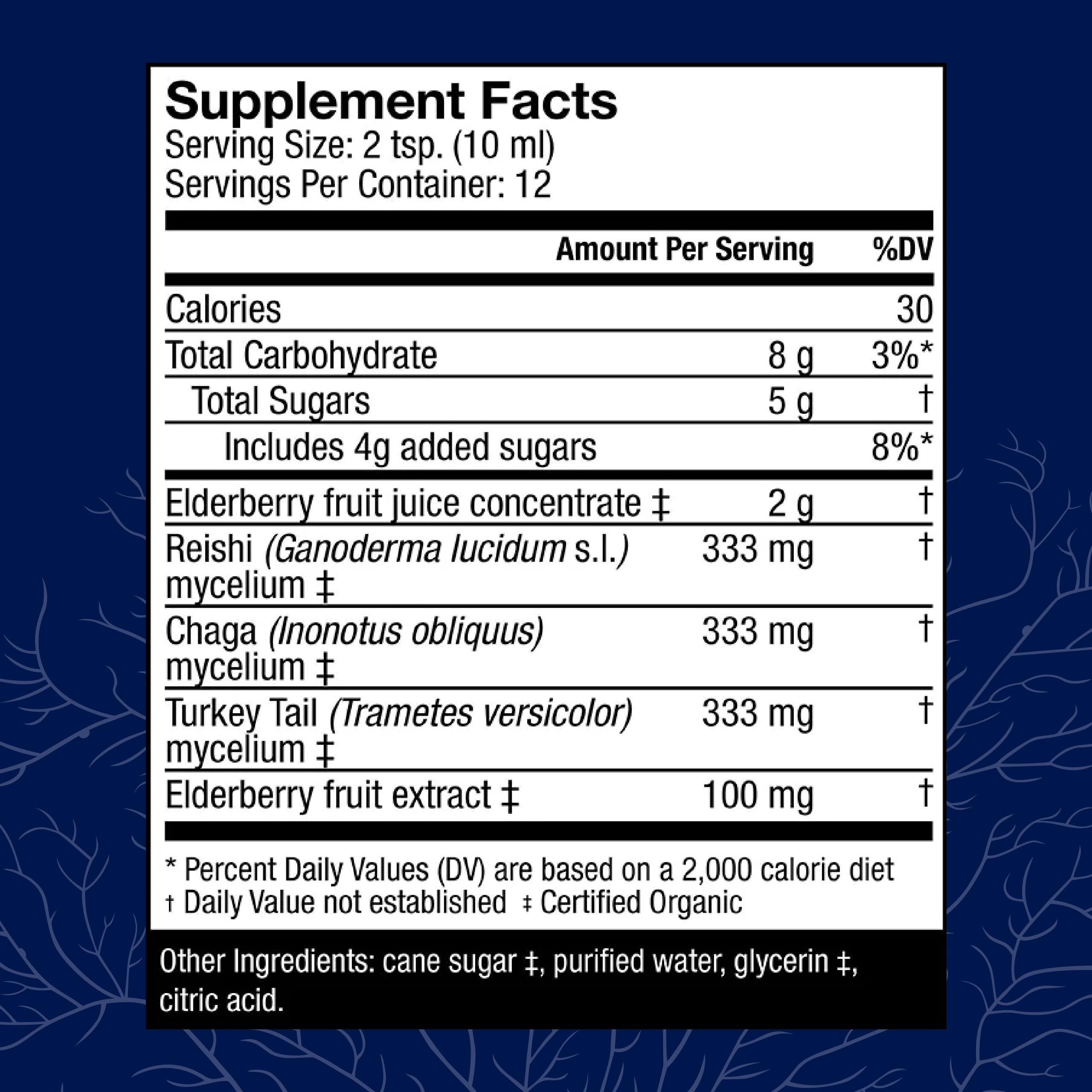 Host Defense Elderberry Plus Syrup bottle pour for easy daily dosing.
