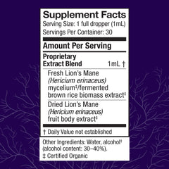 Host Defense Lion's Mane dropper pouring a daily focus dose.