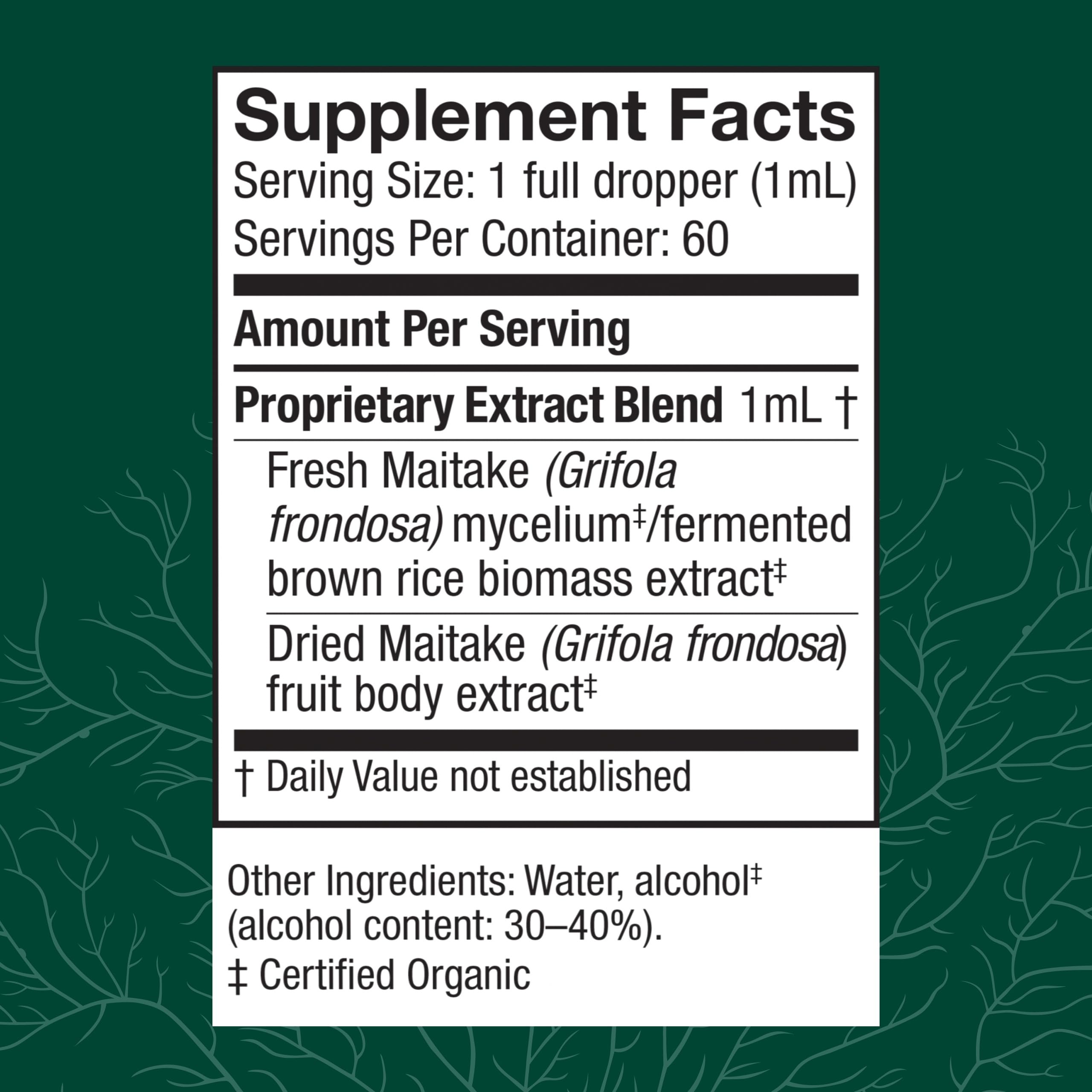 Host Defense Maitake Extract dropper ready for precise dosing and cellular health.