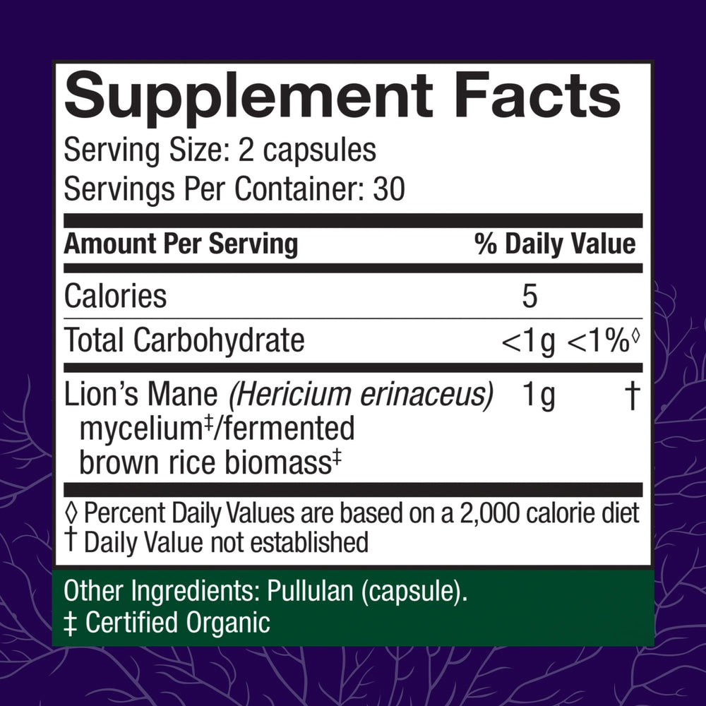 Host Defense Lions Mane capsules ready for daily brain support.