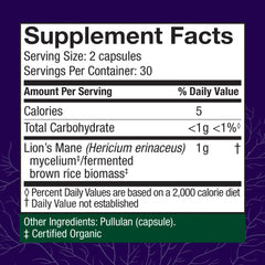 Host Defense Lions Mane capsules ready for daily brain support.