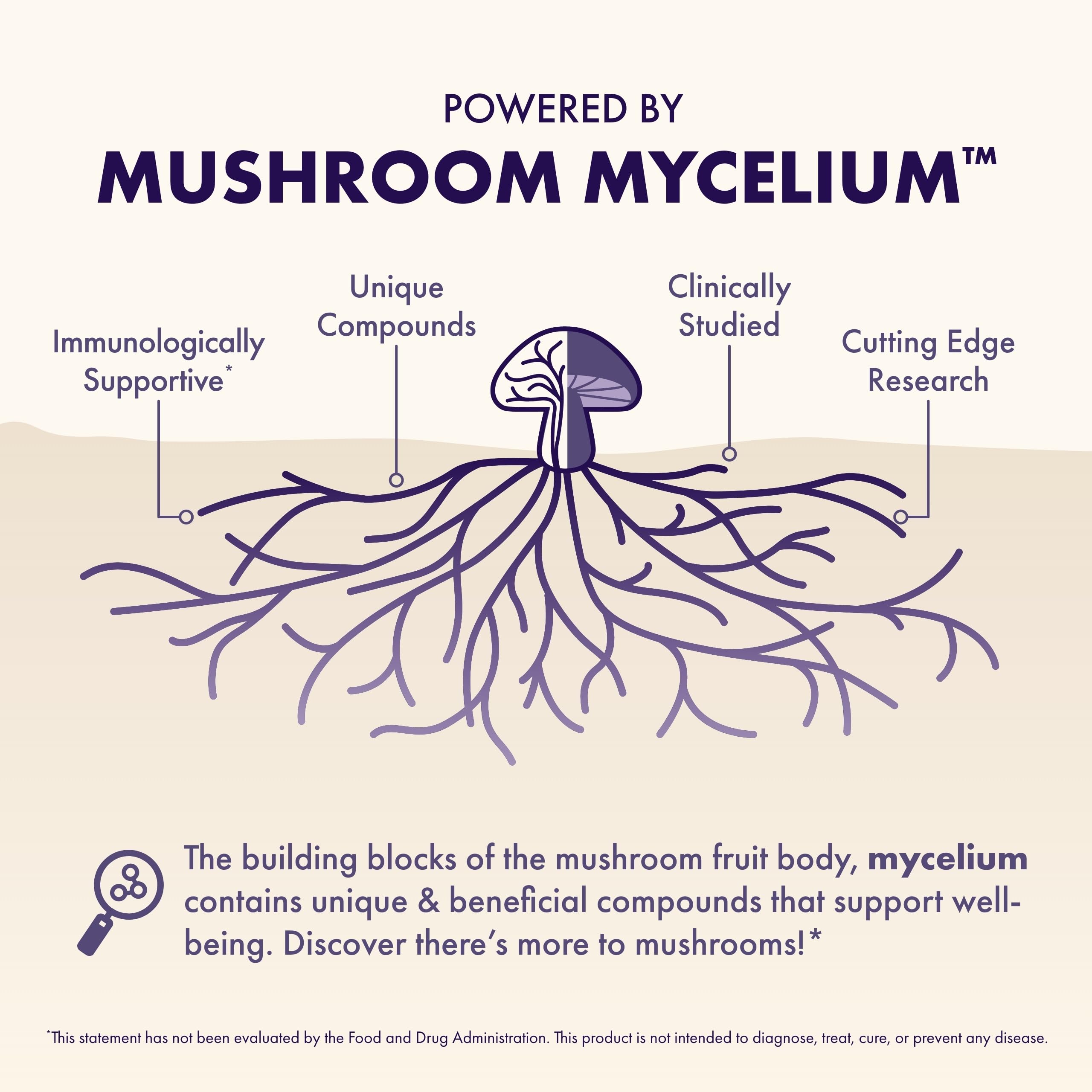 Host Defense Mushrooms Lions Mane label close-up signaling brain health support