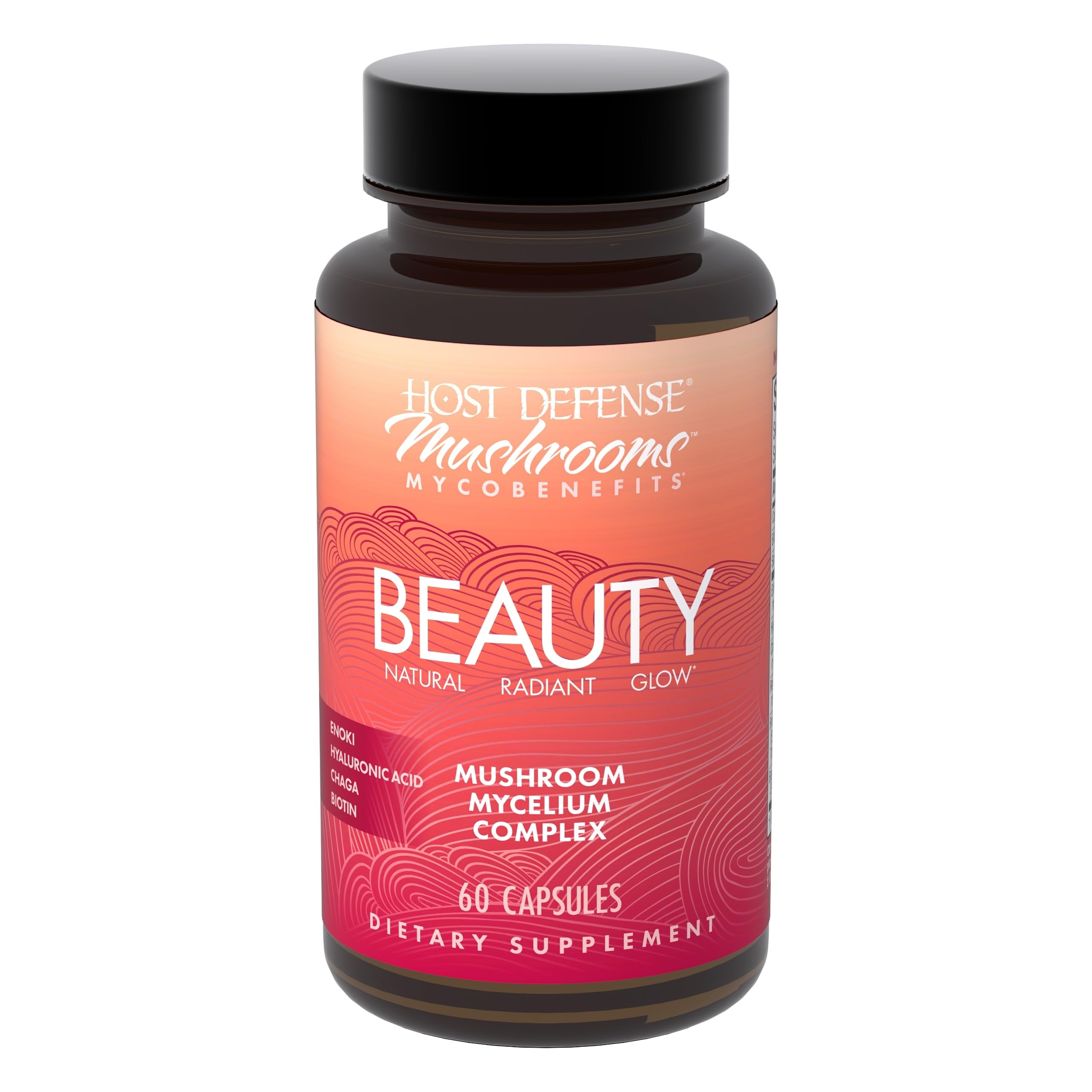 Host Defense MycoBenefits beauty capsules support hair, skin, and nails.