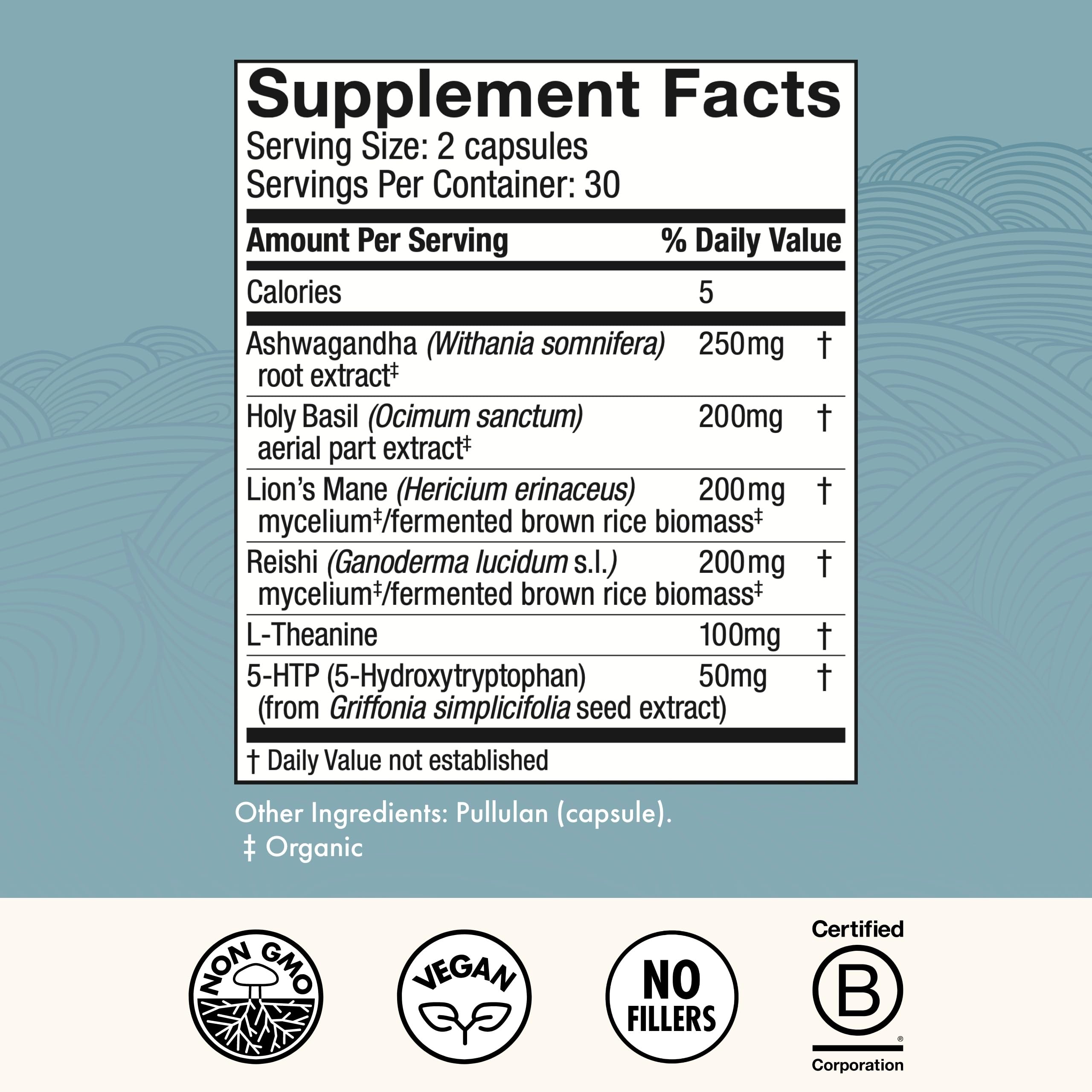 Host Defense MycoBenefits Mood capsules closeup highlight smooth capsules.