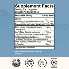 Close-up of Host Defense MycoBenefits Sleep capsules showing texture