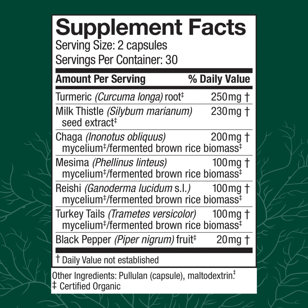 Close-up of Host Defense Liver Capsules for easy daily intake.