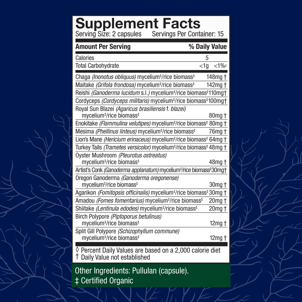 Host Defense MyCommunity capsules on palm highlighting vegan daily wellness