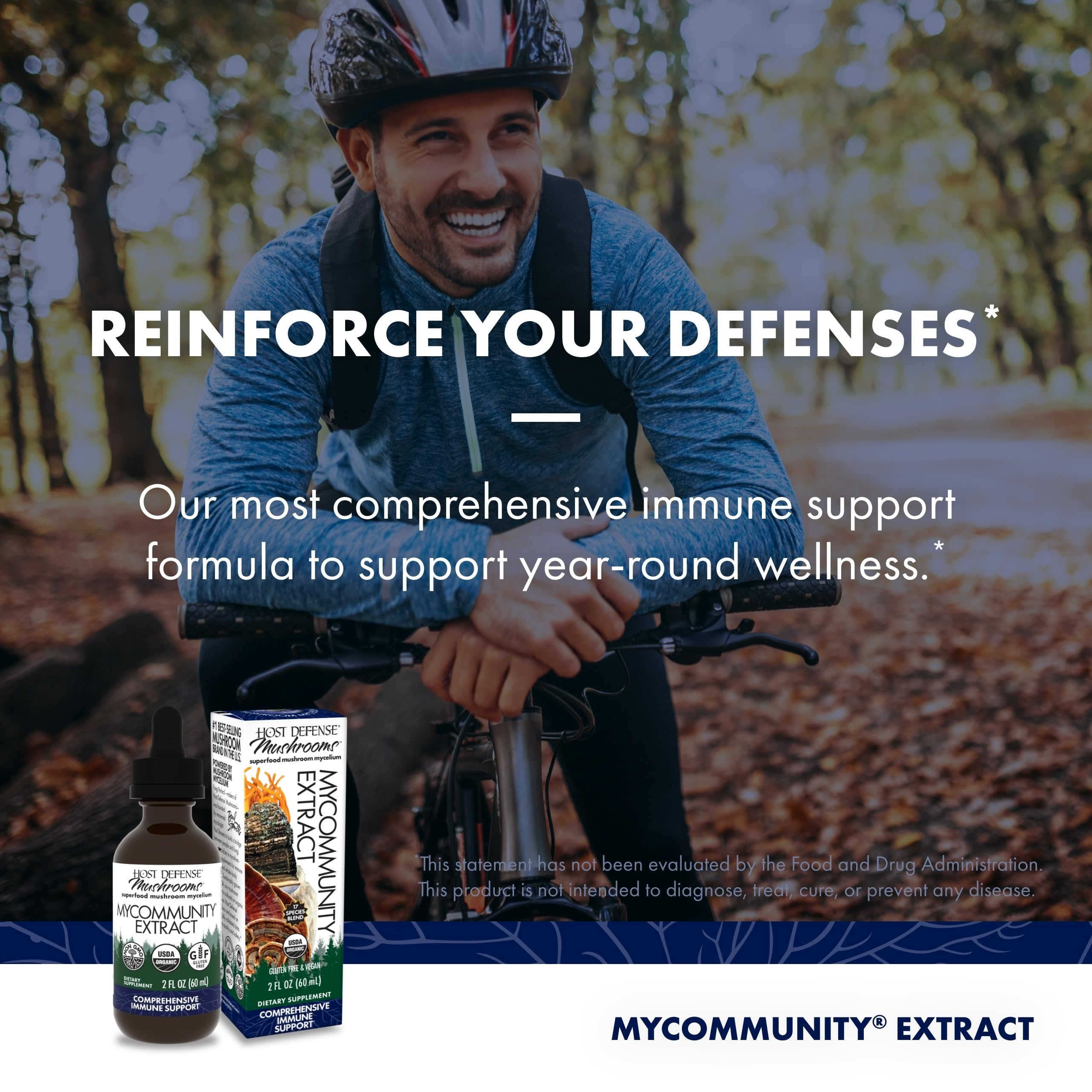 Host Defense MyCommunity mushrooms include Lion's Mane and Reishi varieties.
