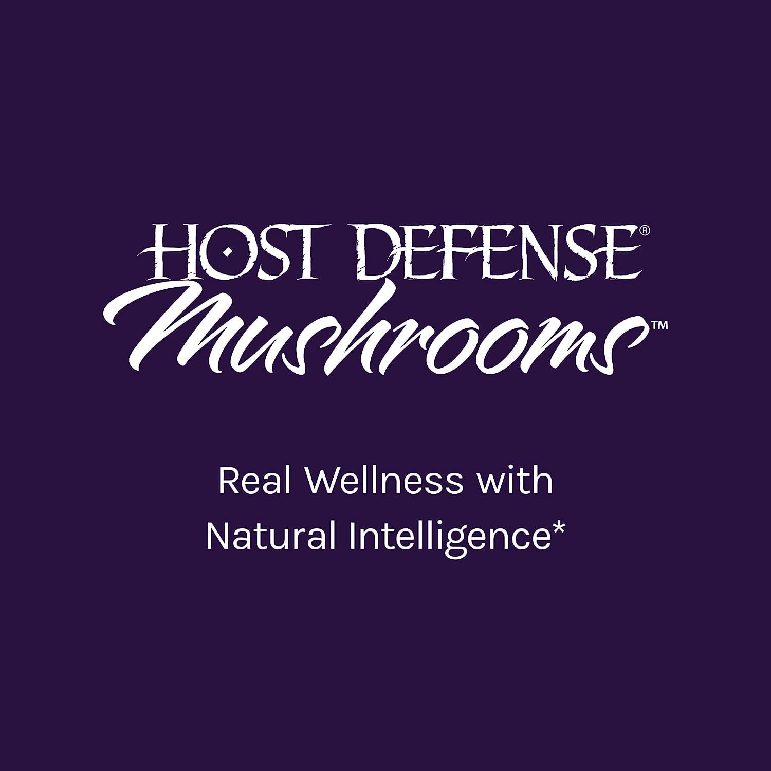 Host Defense organic ingredients highlighted on the bottle label.