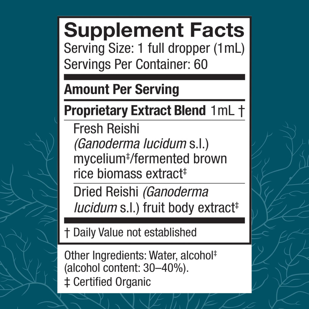 Dropper image of Host Defense Reishi extract for easy daily dosing.
