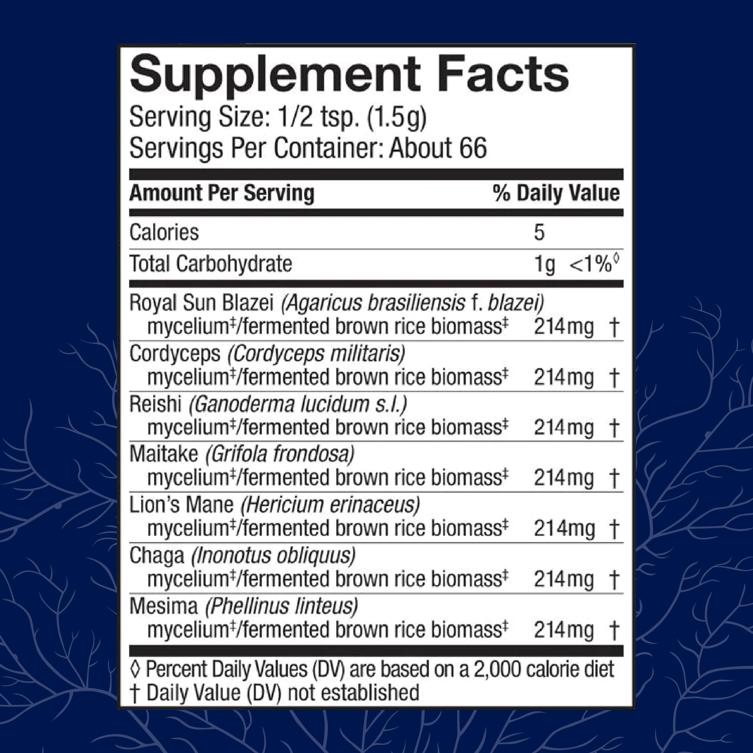 Stamets 7 powder spoon dispensing for easy daily dosing