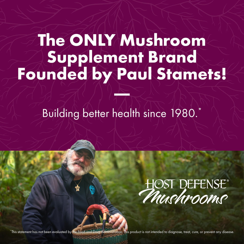 Host Defense turkey tail powder pour demonstrates convenient serving into beverages.