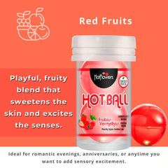 Hot Flowers Red Fruits massage oil ball for playful massages