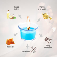 HOT FLOWERS Romance Candle massage oil ready for application on skin
