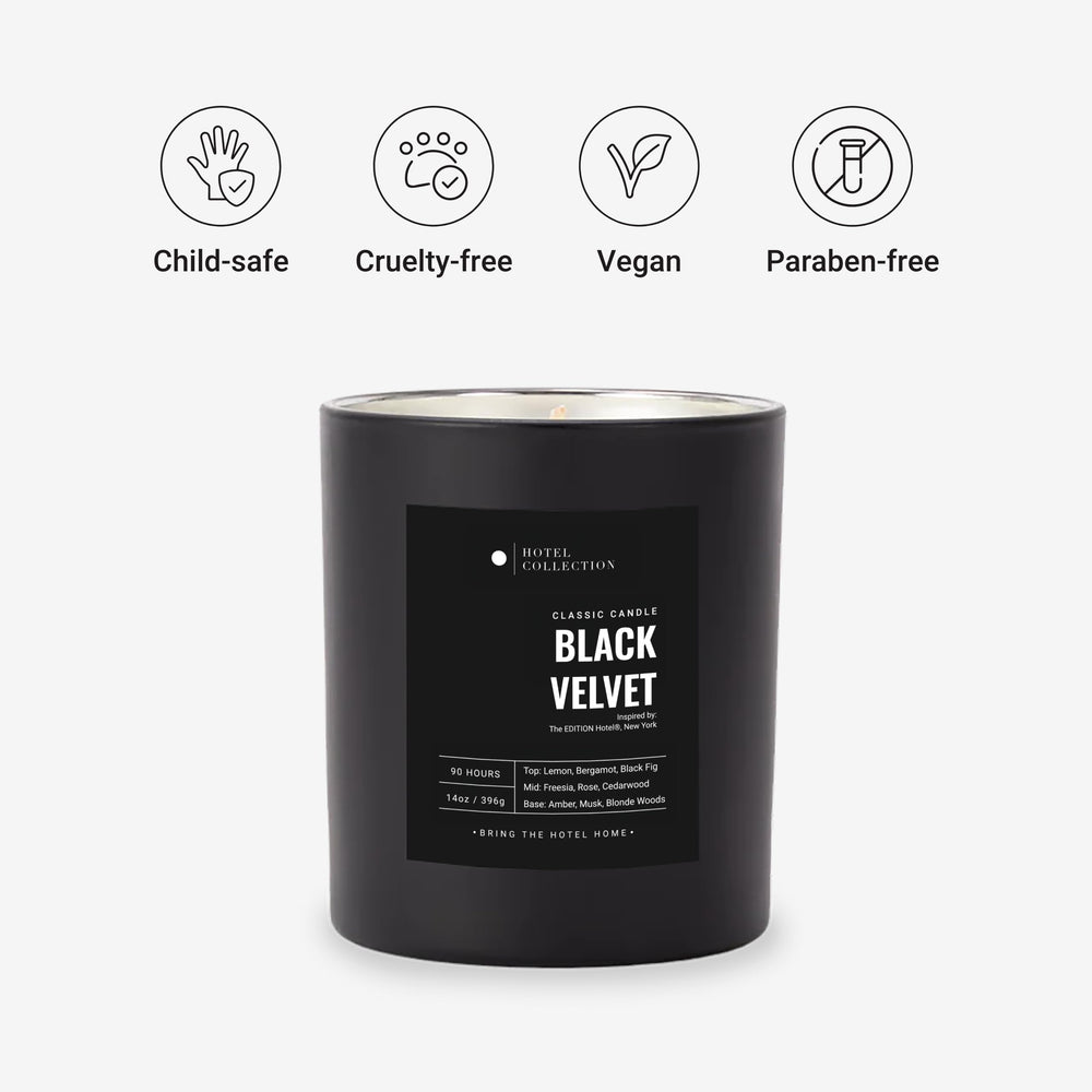 Hotel Collection 14oz candle closeup highlights generous size for rooms and longer burn.