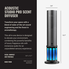 Hotel Collection Acoustic Studio Pro Diffuser side profile highlights suitability for small rooms.