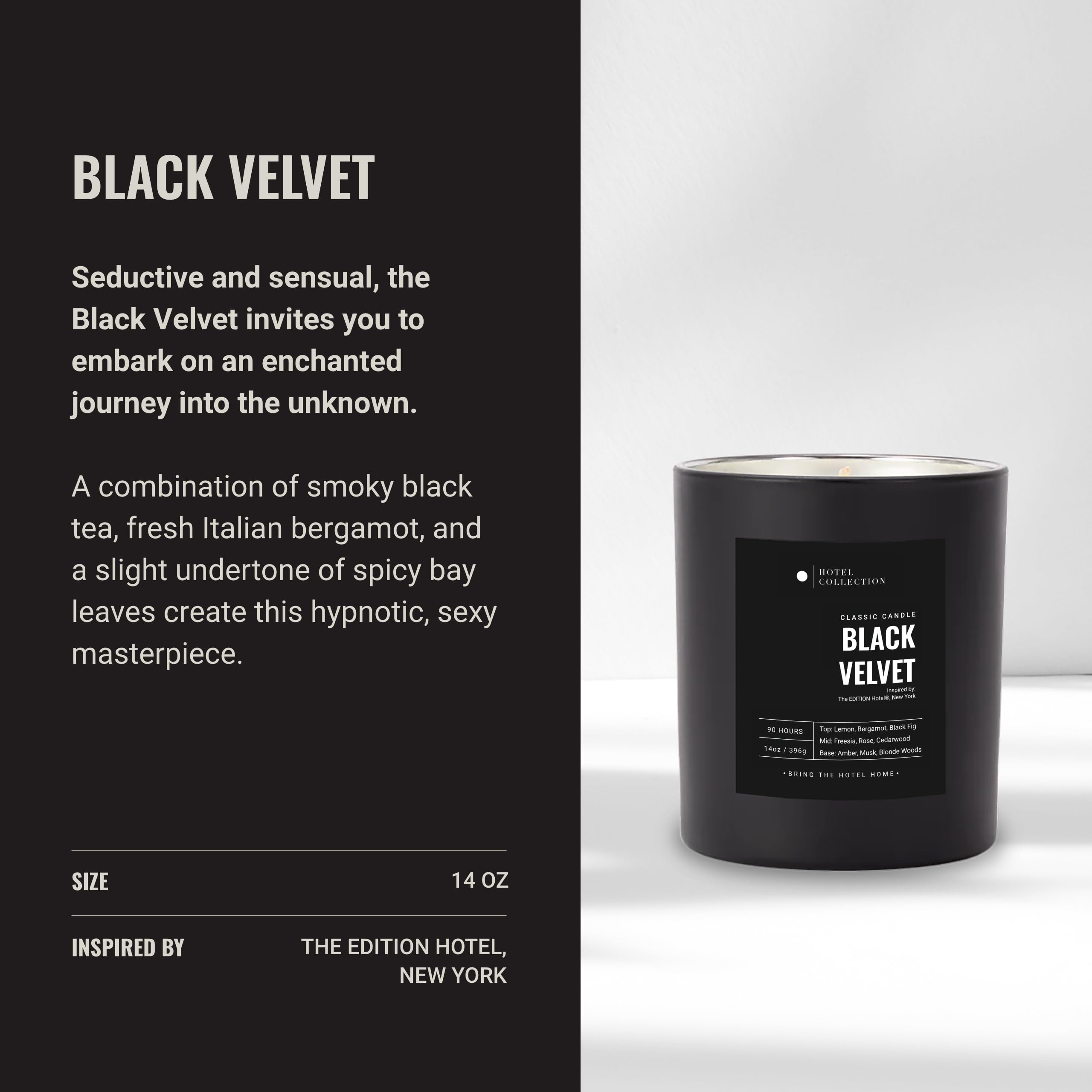 Hotel Collection Black Fig aroma conveys rich, inviting notes for cozy spaces.