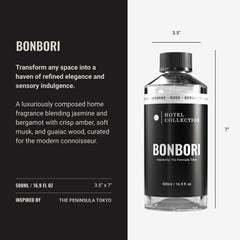 Hotel Collection Bonbori bottle on diffuser setup for hotel-like luxury at home