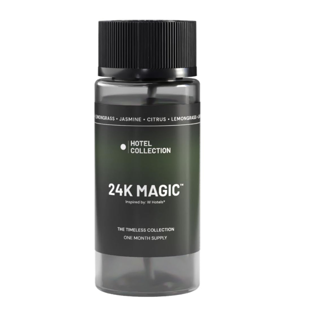 Hotel Collection diffuser oil bottle for 24K Magic Pro-Pod enriching home ambience.