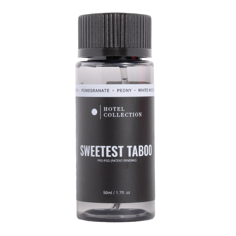 Hotel Collection Sweetest Taboo bottle for long-lasting fragrance in living spaces.