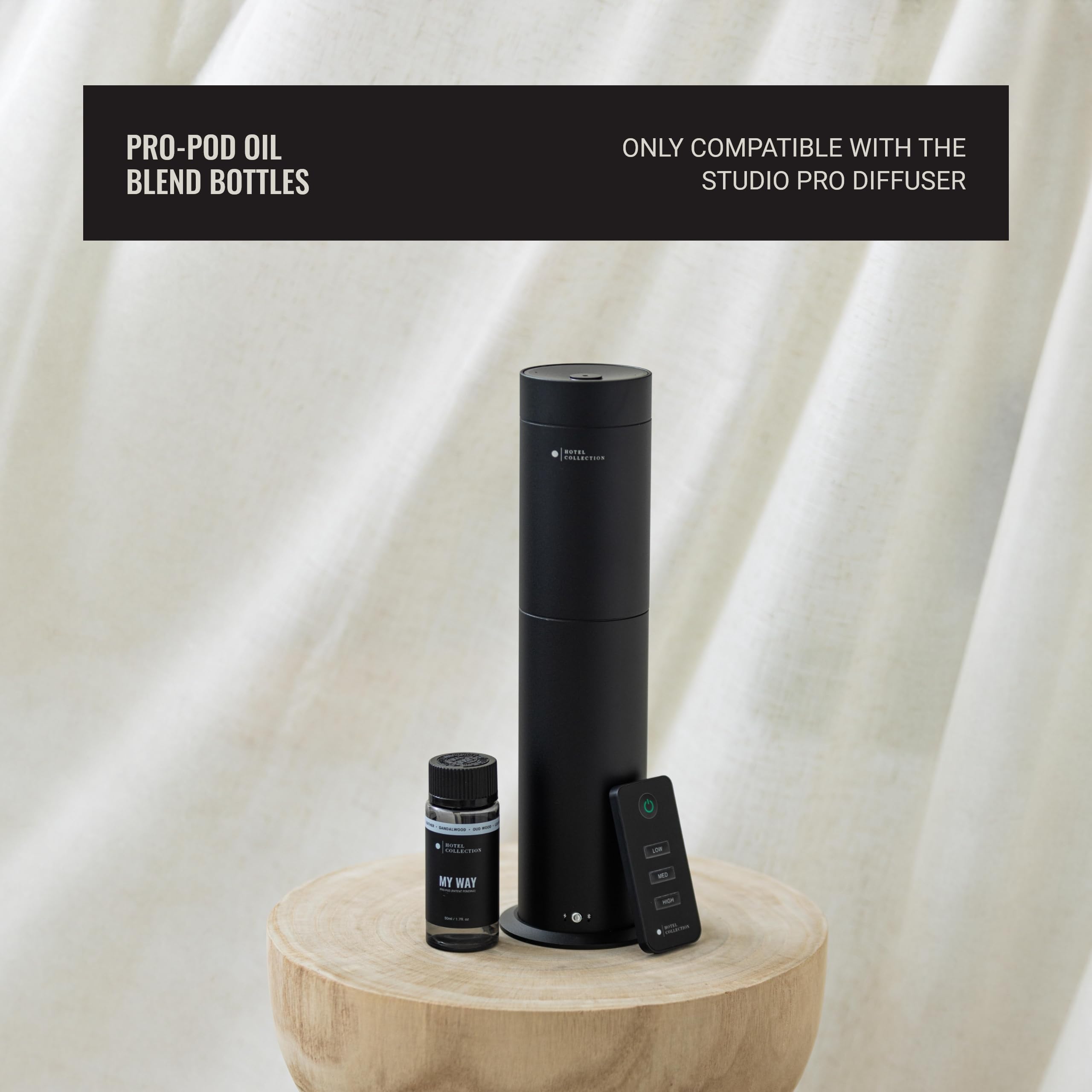 Studio Pro Diffuser compatibility ensures seamless use of Hotel Collection oil.